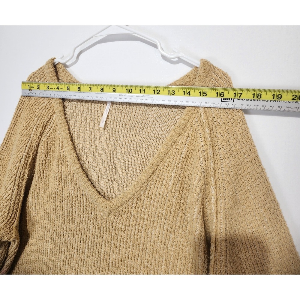 Free People Women's Cozy Chic Casual Sweater Tan Size L - Picture 4 of 7